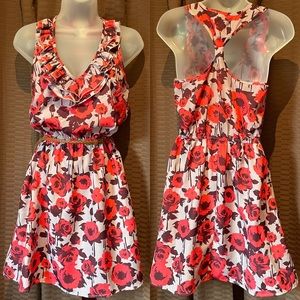 Ruffle-Neck Floral Sundress
